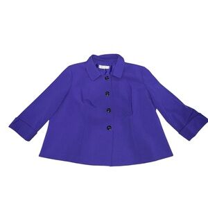 Tahari Arthur S. Levine Royal Purple Swing Topper Jacket 20W